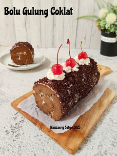 Foto resep Bolu Gulung Coklat (Chocolate Roll Cake)