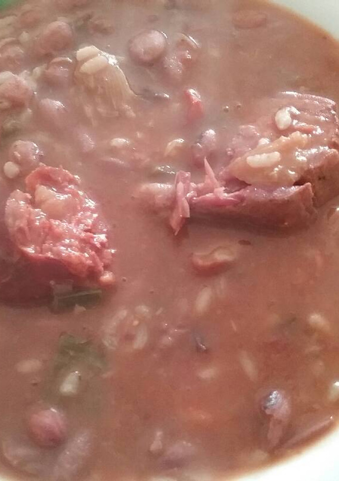 Una foto de Judías pintas con arroz