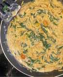 Orzo de espinaca con tomate dulce