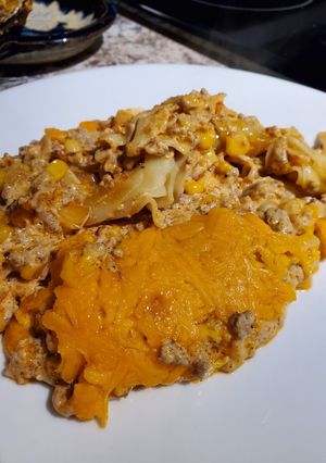A picture of Enchilada Pasta Bake.