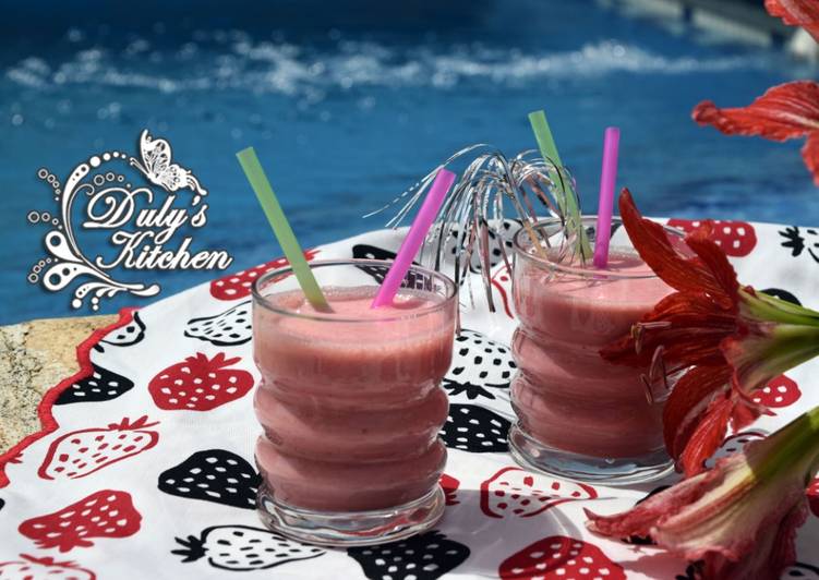Batido de fresa muy cremoso