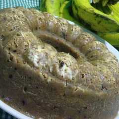 A picture of Bolu pisang kukus no timbangan no mixer.