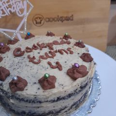 A picture of Naked chocolate cake.