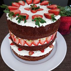 Fresh Strawberry Vanilla Cake A picture of Fresh Strawberry Vanilla Cake.