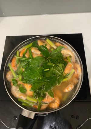 Hình của món Tôm hấp thái.