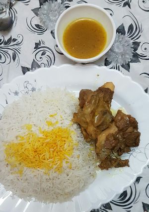 عکسی از دستور چلو ماهیچه