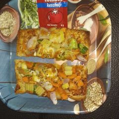 A picture of Baby corn pizza.