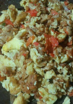 Foto resep Tempe Telor Geprek Pedas