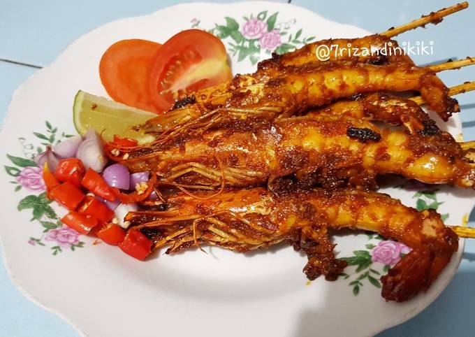 Udang bakar pedas manis