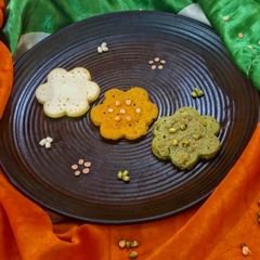 Tri Color Chilla (For Independence Day) A picture of Tri Color Chilla (For Independence Day).