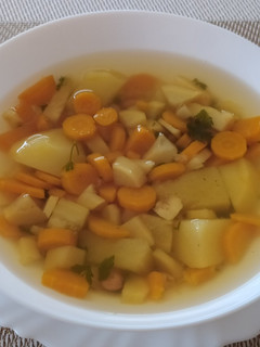 Hamis húsleves cukkíni bélből # gluténmentes recept fotója