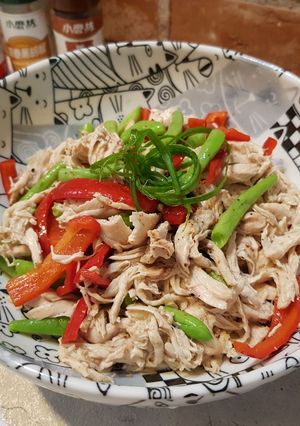 台式蔥油雞肉溫沙拉 的食譜成品照片