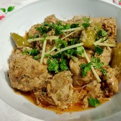 Chicken Malai karahi A picture of Chicken Malai karahi.