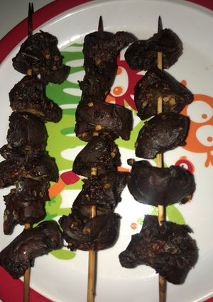 A picture of Grilled kidneys.