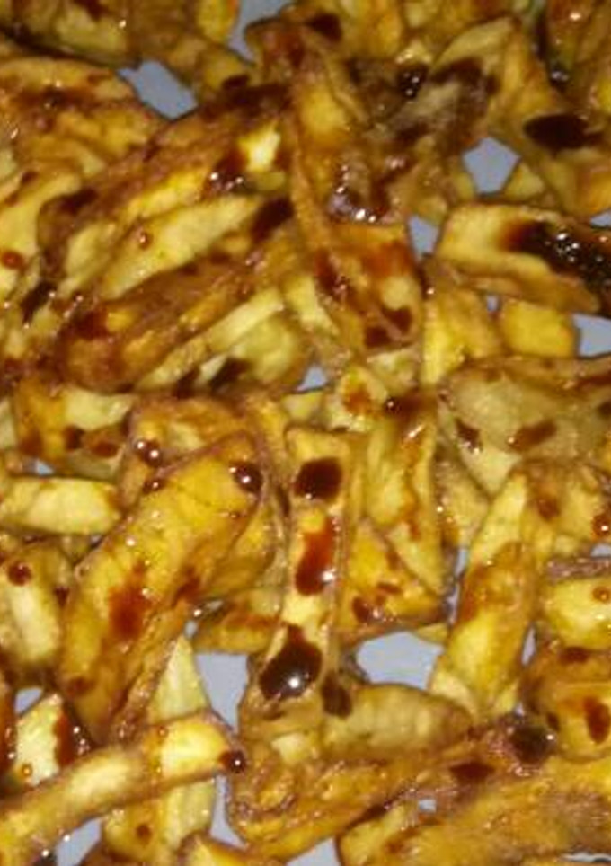 Una foto de Berenjenas fritas con miel de caña