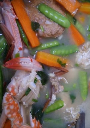 Foto resep sup kepiting rajungan
