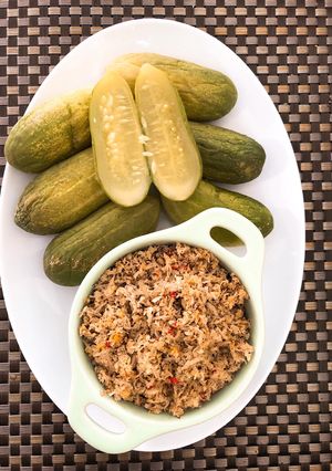 Foto resep Mentimun rebus sambal kelapa