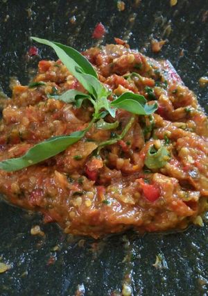 Foto resep Sambal Terasi + Kemangi