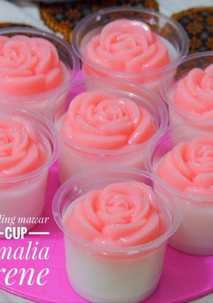 Foto resep Puding mawar cup
