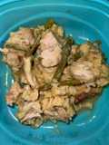 Cheesy chicken & asparagus skillet