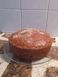 Torta agosto de cacao y membrillo con avena vegana