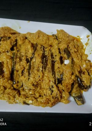 A picture of Curd brinjal.