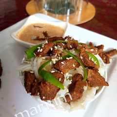 A picture of Beef dry chilli.