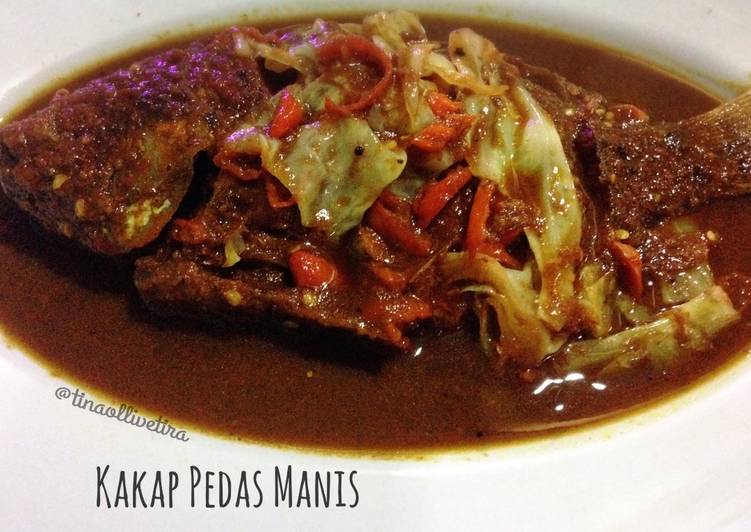 Langkah mengolah Kakap Pedas Manis Lezat