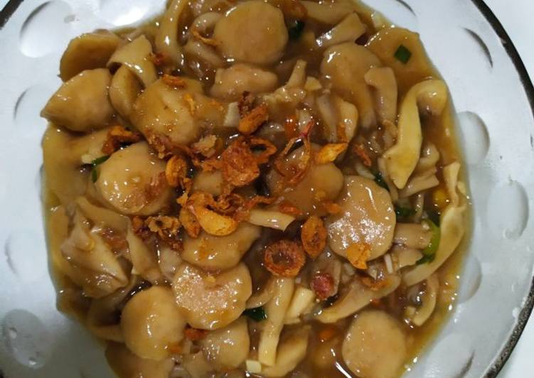 Jamur bakso saos tiram Jamur bakso saos tiram