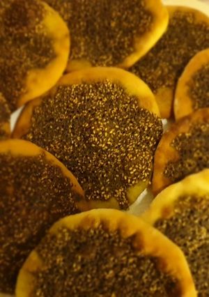 صورة لوصفة مناقيش الزعتر 😋😋