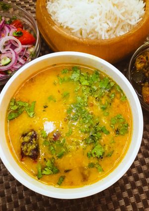 A picture of Dhaba style Moong ki daal.