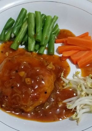 Foto resep Steak tempe saus lada hitam