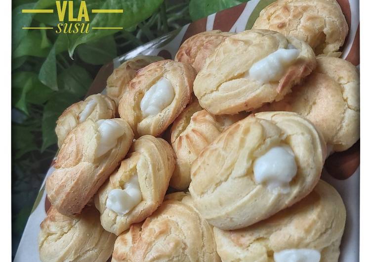 Cara Gampang Membuat Kue Sus Vla Susu,lembut dan enak Anti Gagal