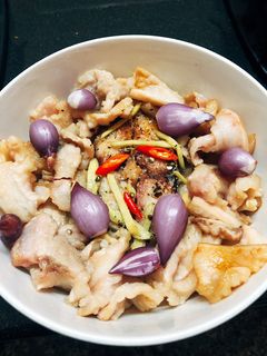 Hình của món Mắm cá thu chưng.