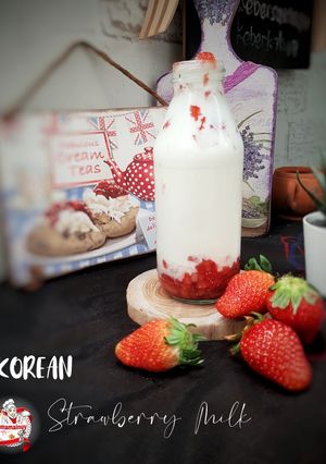 Foto resep KOREAN STRAWBERRY MILK | susu strawberry ala cafe-cafe Korea