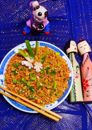 A picture of Schezwan Pepper Fried Rice.