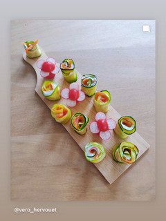 Une photo de Rouleaux de courgettes à la truite fumée