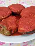 Stuffed Eggplant and Peppers