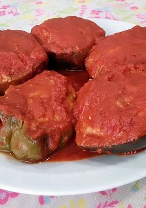 Foto di Melanzane e peperoni ripieni