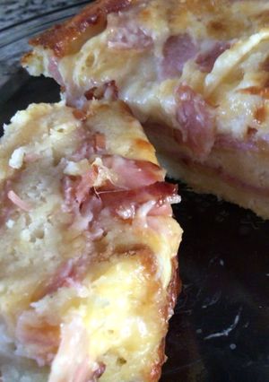 Una foto de Pastel de jamón y tocineta