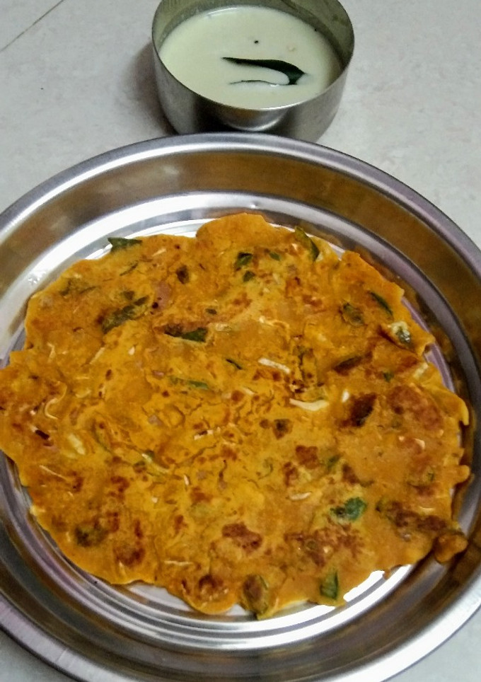 மீதமான சாம்பாரில் இருந்து மசாலா ரொட்டி(#leftover sambar) செய்முறை முக்கிய புகைப்படம்