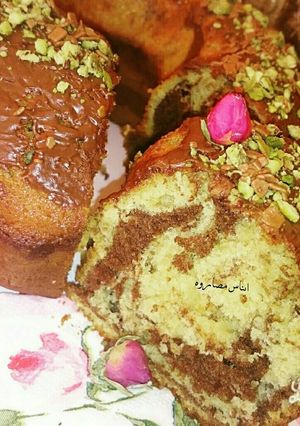 صورة لوصفة الكيك الرخامي او ماربل كيك