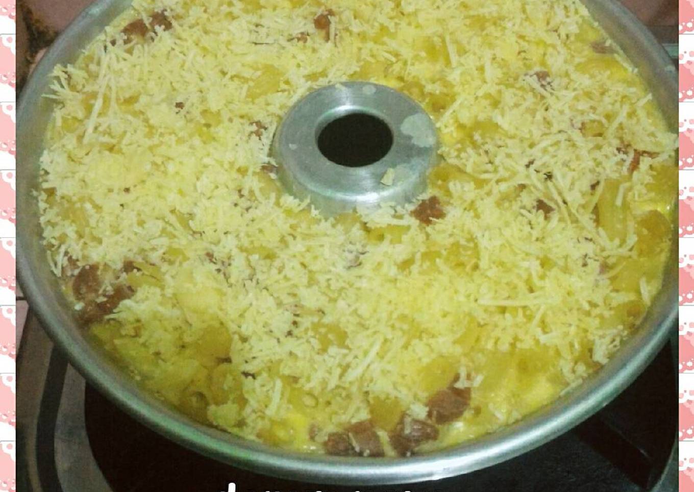 Macaroni sosis panggang keju