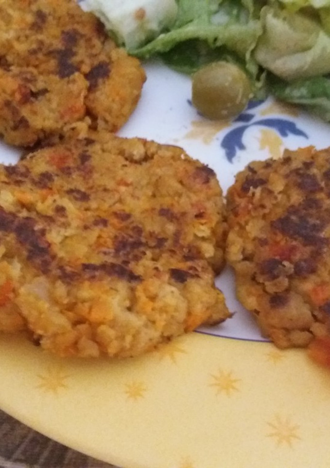 Una foto de Hamburguesa de soja texturizada🍔