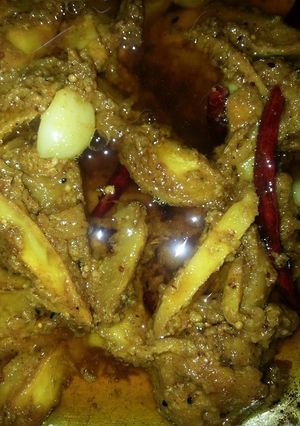 A picture of Mango Pickles/ Amer Achar.