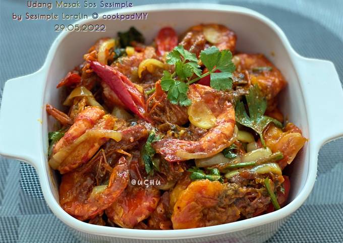 Resipi Udang Masak Sos Sesimple Oleh Sesimple Loralin - Cookpad