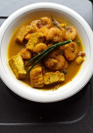 Foto resep udang kunyit asam ala towin