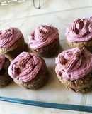 Pink keto #cupcakes de nuez