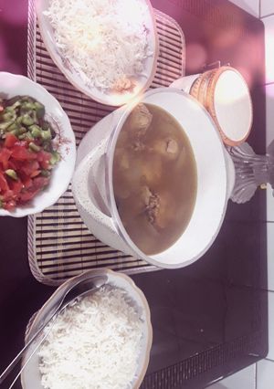صورة لوصفة تشريب الدجاج والرز الابيض
