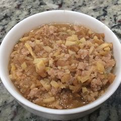 A picture of 碗粿rice cake in the bowl.